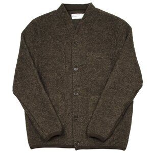 Universal Works Wool Fleece Cardigan (Brown) Size S
